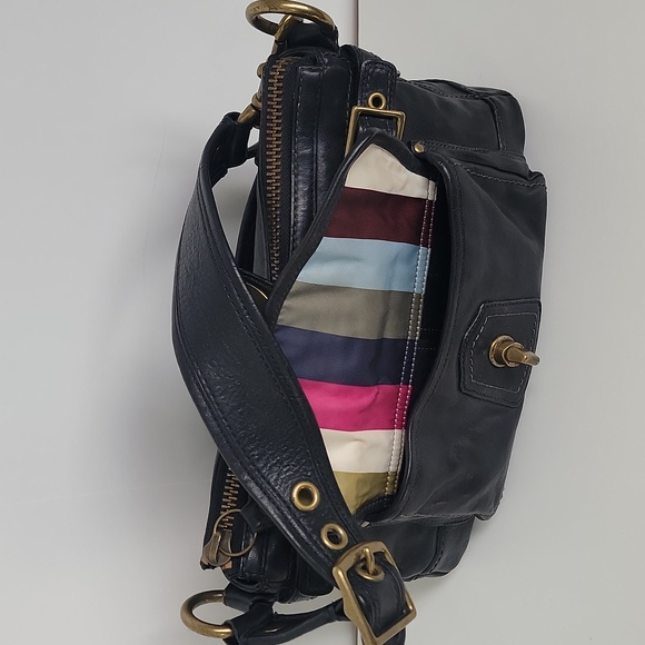 🖤💛 Vintage COACH Leather Shoulder Bag - Picture 7 of 10